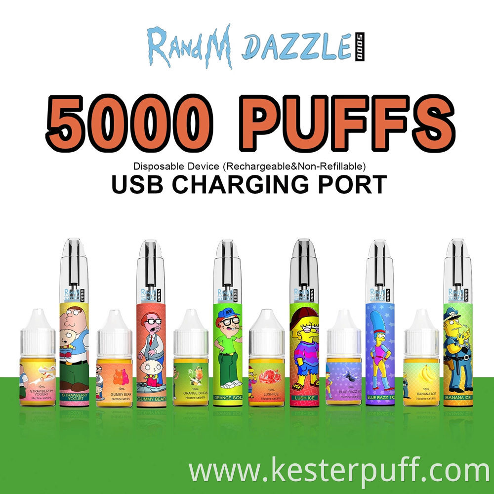 1dc104fadce74fa0cb744682bb8785ee 2021 Good Taste Fast Shipping Fumot Randm Dazzle 5000 Puffs Disposable Vape